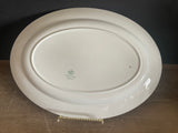 + Vintage Johnson Bros GROSVENER White China Gold Rim Oval PLATTER 1920s England