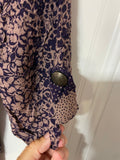 +* Women’s Junior’s Small Purple Blue Floral Print Tunic Short Sleeve Top Summer