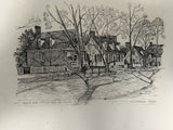 +* Vintage Pencil Art by Clark M Goff Williamsburg, Virginia Prentis Store, Pitt Dixon House & Printing Office