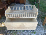 Vintage Handmade Wood Toy Chest Box and Baby Bed Pull Out Drawer