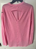 +* Womens/Juniors Pink XSmall Long Sleeve Under Armour Top Tshirt Activewear Cotton