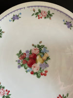 (Add) <€€ Ridgewood China Floral Spray Set/3 10.5” Dinner Plates  #RDG8