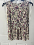 +* Womens/Juniors Sleeveless Top or Short Dress Floral Print with Lace & Pearl Bow Small