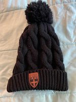 Womens/Juniors Black Shattuck St Mary’s Winter Knitted Hat With Faux Pom Warm One Size