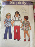 + Set/5 Vintage GIRLS Size 6 Smock DRESSES TOPS PANTS SHORTS Jumper Patterns 1960s 1970s