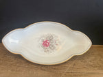 Vintage GRAY DAWN Rosenthal Selb Germany 10” Relish Plate Gold rim, Gray band