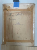 ** Rare Art Drawing by Poet Artist Lester Blackiston 1968 Art 9.5 x 7.5 I’m at the Floor Signed