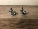 <€€* Pewter Noah's Ark Collection Pair KANGAROOS Unbranded