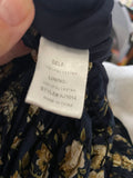 +* Womens Juniors Sz 12 Navy Blue Floral Print Smocked Coulette Jumpsuit Romper by Mukke