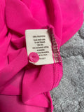 +* Womens Juniors By Decree Medium Hot Pink Sleeveless Top Blouse Tie-Up Hemline Cutout Back