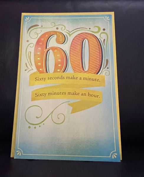 New Greeting Card HAPPY 60th BIRTHDAY w/ Envelope American Greetings