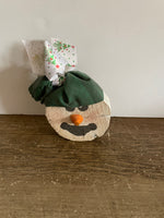 a** Wood Snowman Head Decor Christmas Holiday