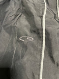 +* Mens Large Champion Track Wind Rain Pants Black Mesh Lined Joggers Warm-Up Ankle Zippers