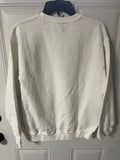 +* Womens Juniors Medium Graphic White Sweatshirt “Twin” in Black by Gildan Heavy Blend