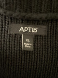<€€* Black Womens/Juniors XLarge Cable Knit Sweater by Apt 9 Slip On Crew Neck