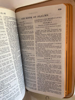 Vintage Leather White KJV Memorial Edition Holy Bible Concordance Zipper closure 1976