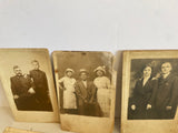 Antique Vintage Lot/7 Photos Photographs Post Cards B&W FAMILY