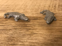 <€€* Pewter Noah's Ark Collection Pair ALLIGATORS/CROCODILES Unbranded