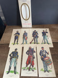 +^ Vintage Uniforms of the Union 1861-65 Civil War (7) 7.5” H Card Set Ephemera