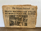 + Vintage The ATLANTA JOURNAL WWII JAPANESE SURRENDER August 15, 1945