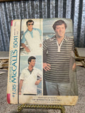 + Vintage MEN’s Small 34-36 Chest Set/3 Stretch Knit SHIRTS Pattern McCALL’s 5041, 1976