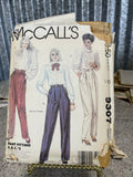 ** Vintage WOMEN’s Misses Size 18 PANTS and Belt Pattern McCALL’s 9307 1984