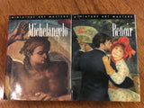 <€€ Set/5 Miniature Art Masters Pocket Books Michelangelo, Renoir, Rembrandt, Rubens, Degas 1993