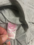+* Girls Small  Size 4 Long Sleeve SO Gray Top Lightweight Sweatshirt with Pouch Pocket U Rock!