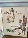 <€€ Vintage CHILDREN’s Big Books For Tigers Teacher Edition Spiral 21” W x 23.5” H