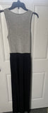 +* Womens/Juniors Small Charming Charlie Gray & Black Sleeveless Long Dress