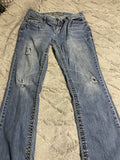 +* Womens/Juniors Wallflower Size 11 Blue Boot Cut Flare Distressed 32” Waist