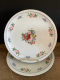 (Add) <€€ Ridgewood China Floral Spray Set/3 10.5” Dinner Plates  #RDG8