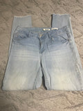 +* Women’s Junior’s Mudd Light Wash Blue Skinny Denim Jeans Size 7 30” Waist Low Rise Frayed Hem