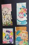 +* Vintage 1950s (4) Used Children's Easter Greeting Cards Crafts Scrapbooking