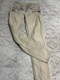 +* Womens/Juniors Size 6 28” Waist Regular Seven 7  Tan Jeans Low Rise Skinny Stretch