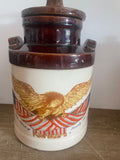 Vintage AMERICANA SPIRIT of ‘76 1976 Set/4 Crock Canister Set w/ Lids American Eagle