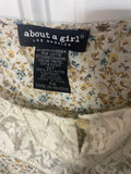 +* Womens/Juniors About A Girl Lace & Semi Sheer L/S Blouse Top Sz XS Brown & Blue Floral