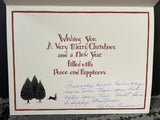 +* Vintage Used Christmas Holiday Greeting Card Crafts Scrapbooking Lowell Herrera Lang Deluxe Cards 1991
