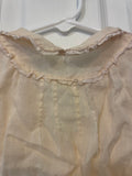 € Vintage Beige Infant Baby Dressing Gown w/ Lace Collar & Hem