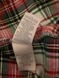 € Womens/Juniors XSmall Victoria’s Secret Red Green Plaid Long Sleeve Flannel Shirt