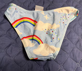 +* Girls Small Sz 6/7 Two Piece Bikini Swimsuit Blue Rainbow by PatPat