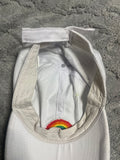 +* Women’s/Juniors White Rainbow Baseball Cap One Size Hat Adjustable Back