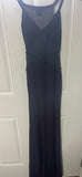+* Womens Juniors Sz Petite Bebe Gown Lingerie Club Sheer Insets  Front Split Black & Deep Wine Straps