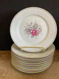 <€€ Set/10 7.5” Salad/Dessert Plates “GRAY DAWN” Rosenthal Selb Germany Vintage