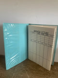 + Vintage Bridge Scorekeeping Pad 60 Score Sheets in Blue Faux Leather Case with Tennis Rackets