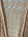 +* Womens/Juniors Small Lightweight Crocheted Apricot  Cardigan Sweater with Fringe by BKE