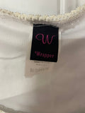 +* Womens Juniors Medium White Lace Top Tank Sleeveless by Wrapper