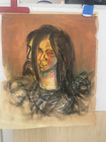 +* Art Expressionism Double Portrait Sketch with Facial Highlights