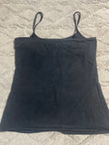 +* Women’s Junior’s Medium Black SO Spaghetti Strap Cami Top Built in Shelf Bra
