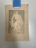 +* Art Sketch Drawing Figure Study 1960’s Unsigned